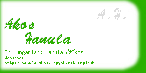 akos hanula business card